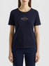 Benetton Dark Blue Women T-Shirt with Embroidered Crest SKU: 3ECMD10C7_016 Image 00