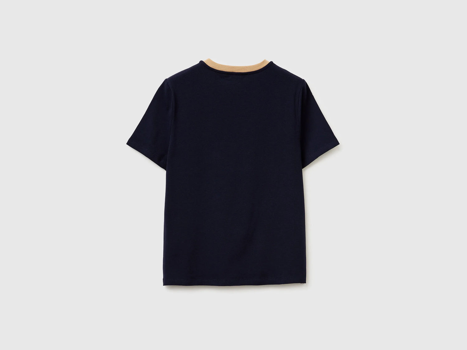Benetton Dark Blue Women T-Shirt with Embroidered Crest SKU: 3ECMD10C7_016 Image 02