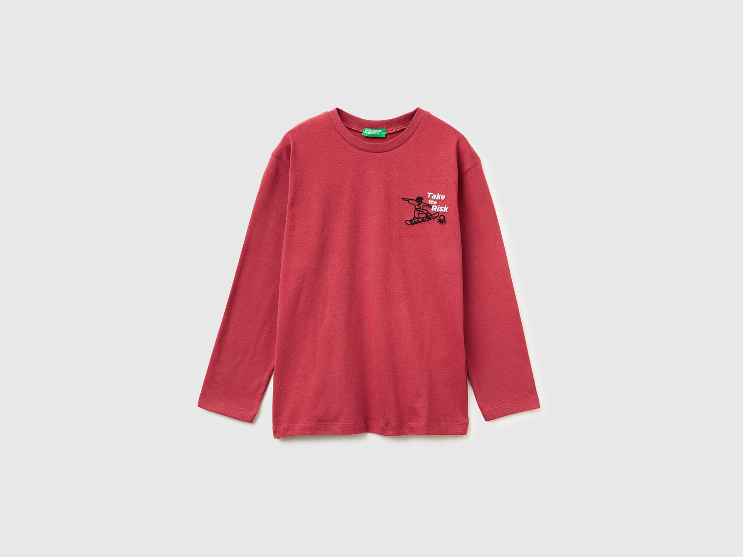 Benetton_Coral_T-Shirt in Warm Cotton with Print_3EG9C10R9_39J_01