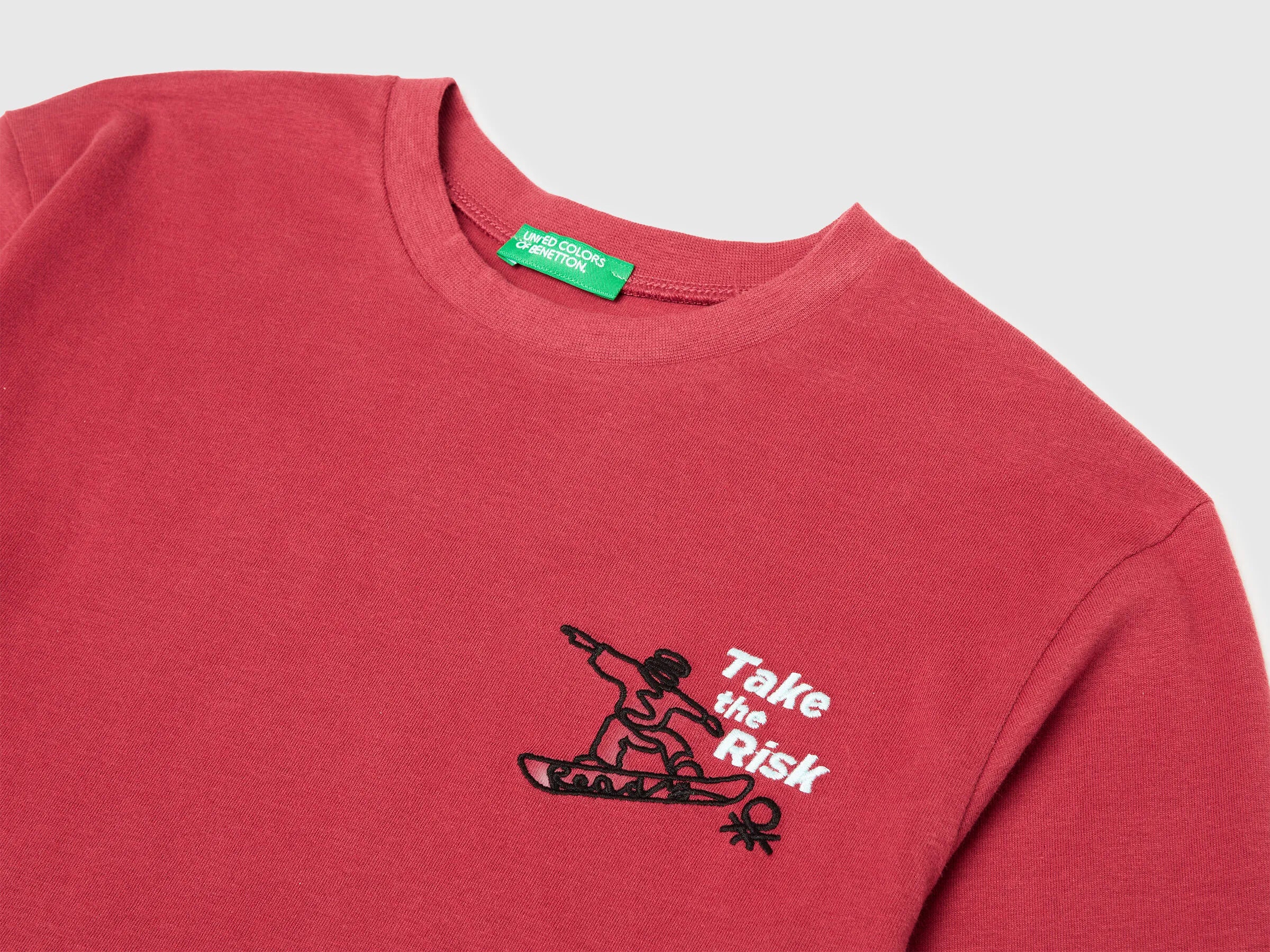 Benetton_Coral_T-Shirt in Warm Cotton with Print_3EG9C10R9_39J_03