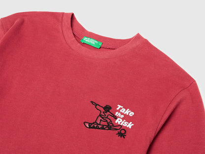 Benetton_Coral_T-Shirt in Warm Cotton with Print_3EG9C10R9_39J_03