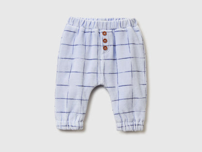 Benetton_Sky Blue_Check Chenille Trousers_3EOAAF02I_72P_01