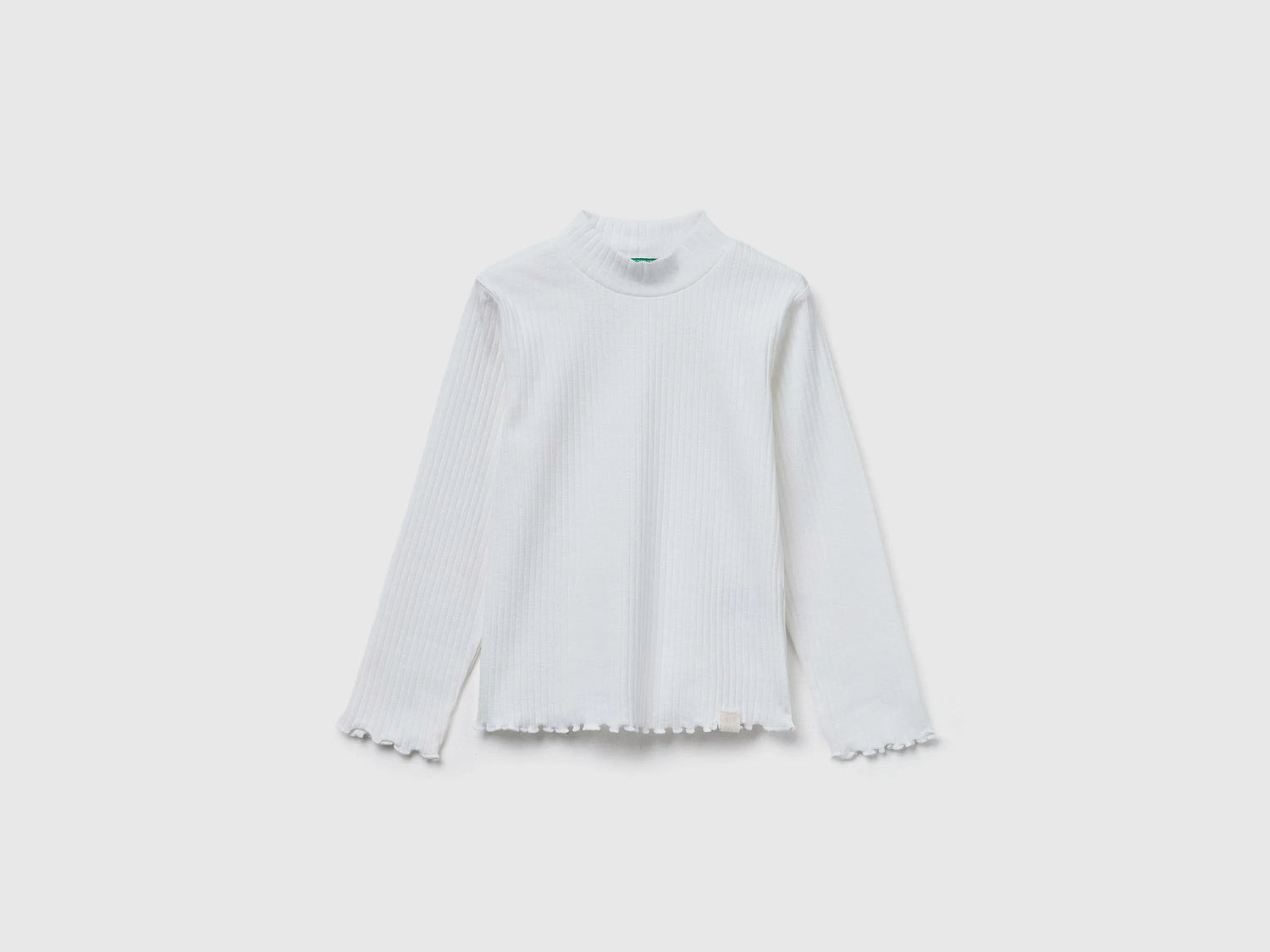 Benetton_Creamy White_Slim Fit Stretch Cotton T-Shirt_3F1AG10JT_074_01