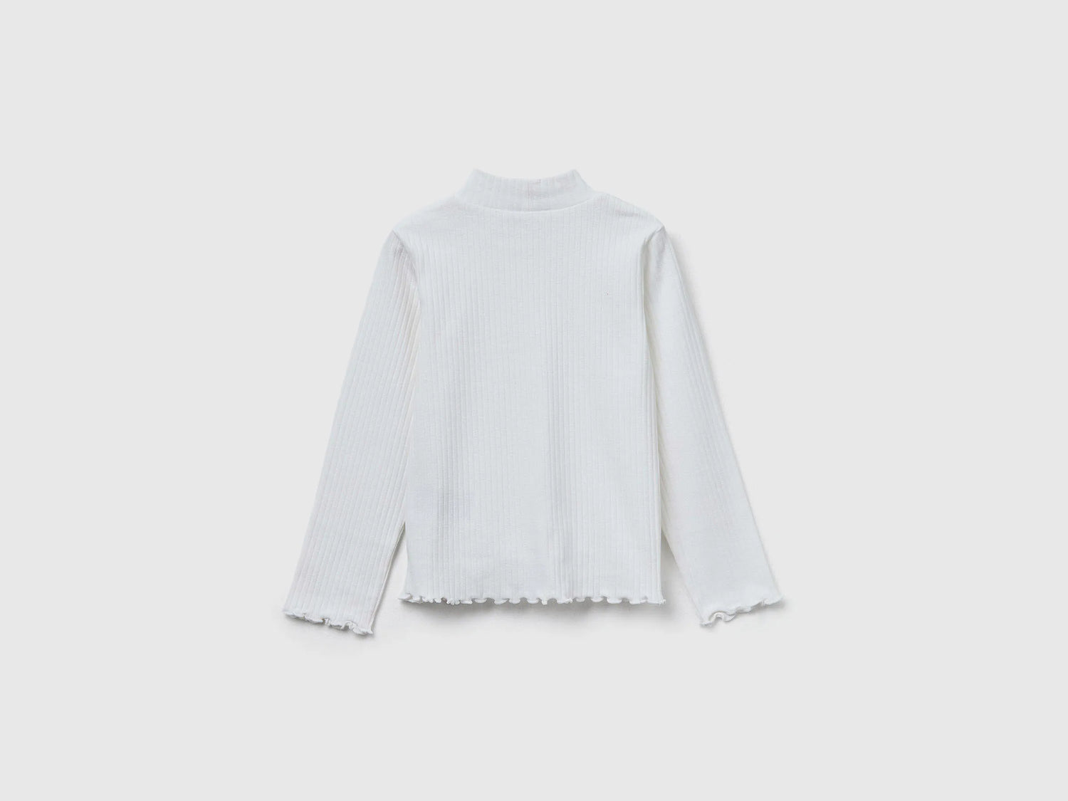 Benetton_Creamy White_Slim Fit Stretch Cotton T-Shirt_3F1AG10JT_074_02