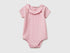 Benetton Pink Girls Onesie with Rouching on Neck SKU: 3F1EAB00V_25F Image 01
