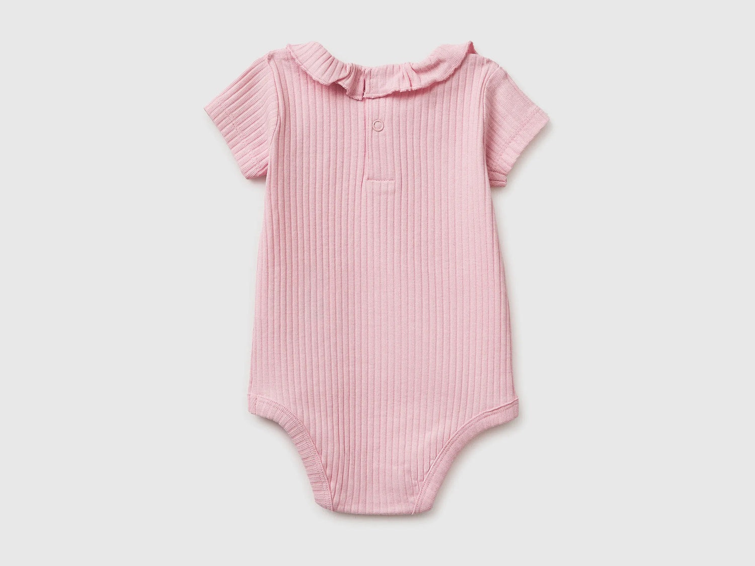 Benetton Pink Girls Onesie with Rouching on Neck SKU: 3F1EAB00V_25F Image 02