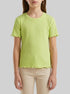 Benetton Lime Girls Slim Fit Ribbed T-Shirt SKU: 3F1EC10N4_0M4 Image 00