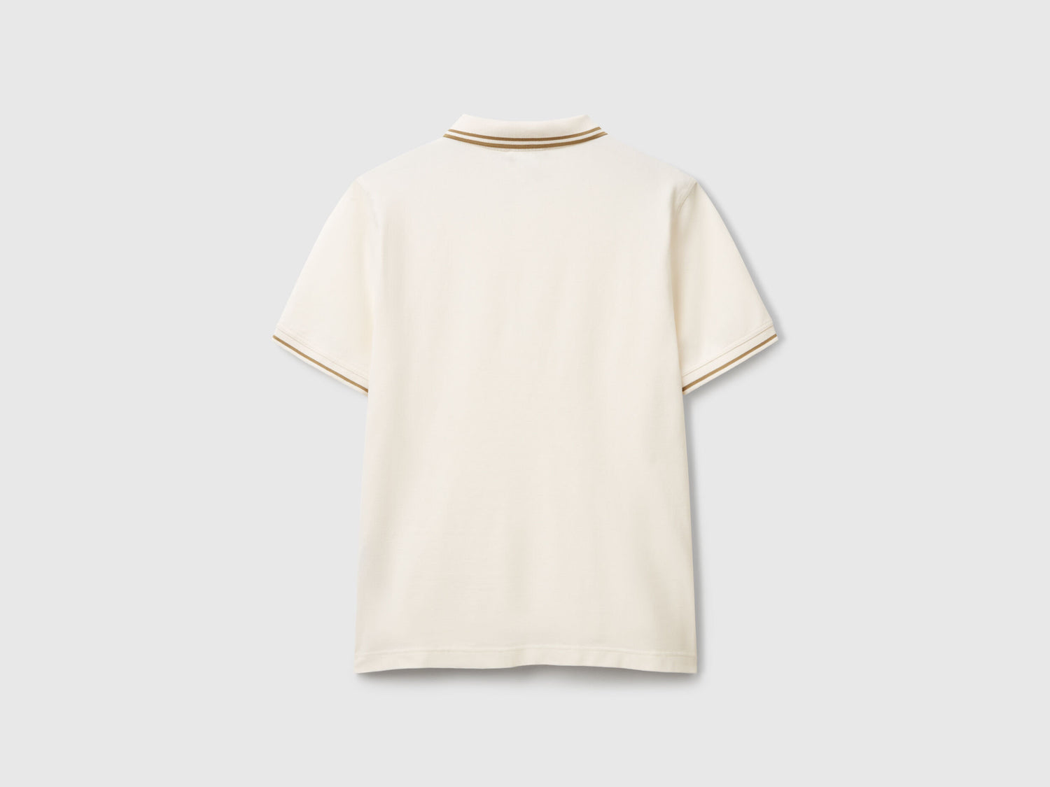 Benetton_Cream Slim Fit Polo_3F9HU302E_0R2_04
