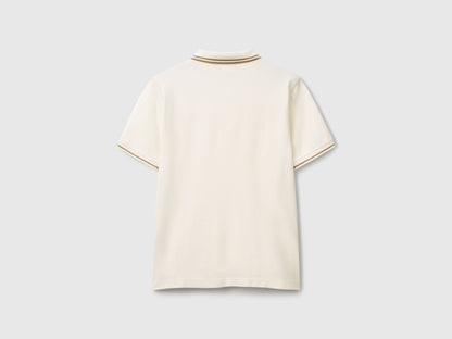 Benetton_Cream Slim Fit Polo_3F9HU302E_0R2_04