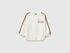 Benetton Creamy White Girls Sweatshirt with Lace and Embroidery SKU: 3F9VG10M2_00E Image 01