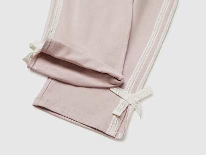 Benetton Pink Girls Pants with Lace and Bows SKU: 3F9VGF05C_0C3 Image 03