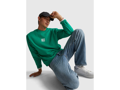 Benetton_Green_Relaxed Fit Sweatshirt with Print_3FWYU10AZ_108_03