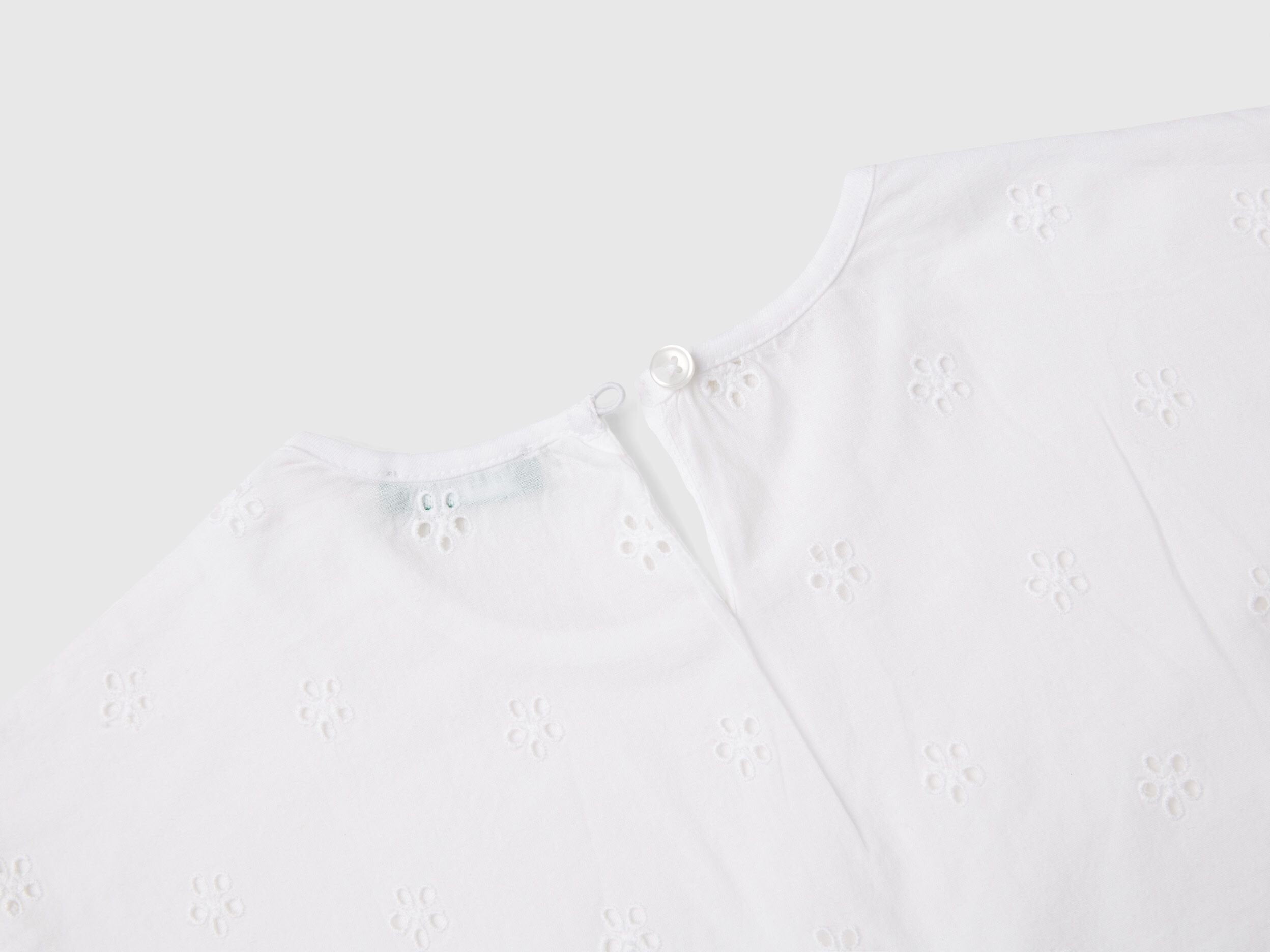 T Shirt With Rouches And Broderie Anglaise Embroidery_3Fykg10Eq_101_02