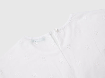 T Shirt With Rouches And Broderie Anglaise Embroidery_3Fykg10Eq_101_02