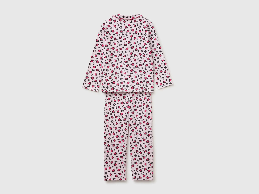 Benetton Pink Boys Animal Print Open Pyjamas SKU: 3G680P0A8_903 Image 02