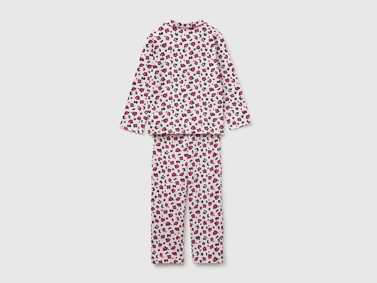 Benetton Pink Boys Animal Print Open Pyjamas SKU: 3G680P0A8_903 Image 02