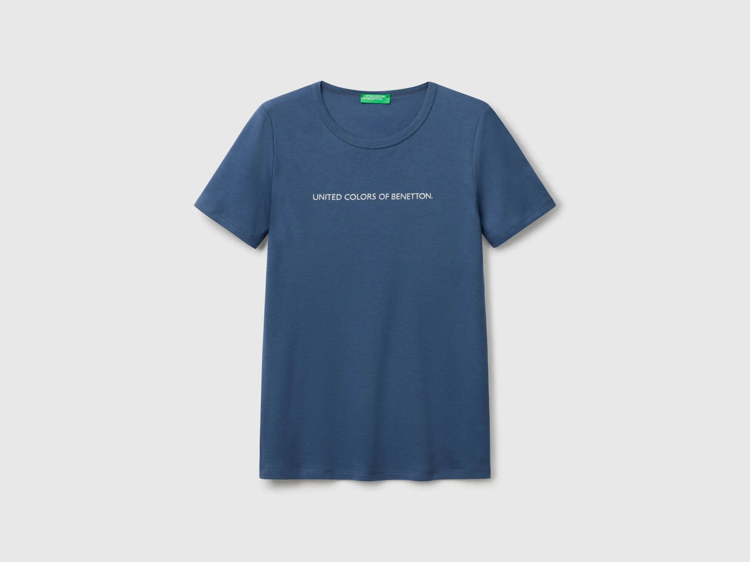 Benetton_T-Shirt in 100% Cotton with Glitter Print Logo_3GA2E16A2_217_03