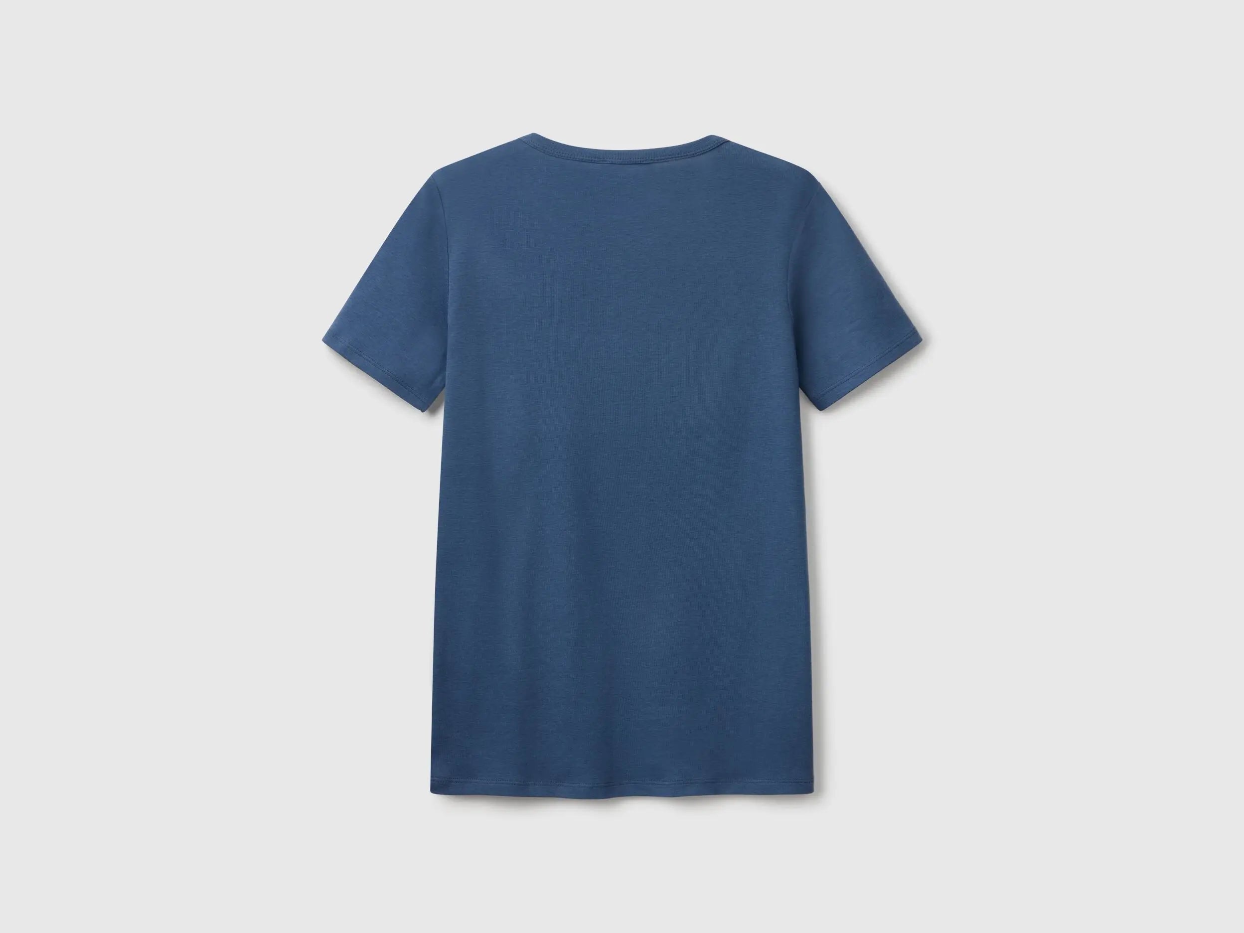 Benetton_T-Shirt in 100% Cotton with Glitter Print Logo_3GA2E16A2_217_04