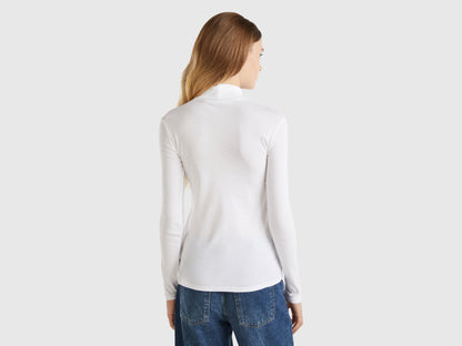 Long Sleeve T-Shirt With High Neck_3GA2E2224_101_02