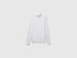 Benetton White Women Long-Staple Cotton Turtleneck T-Shirt SKU: 3GA8E2224_101 Image 01