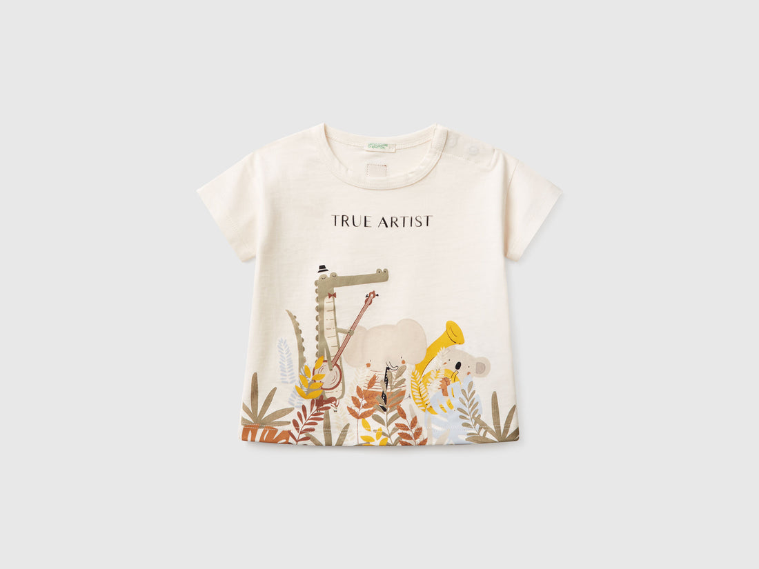 Benetton_Boxy Fit T-Shirt with Print_3I1XA105R_0R2_01