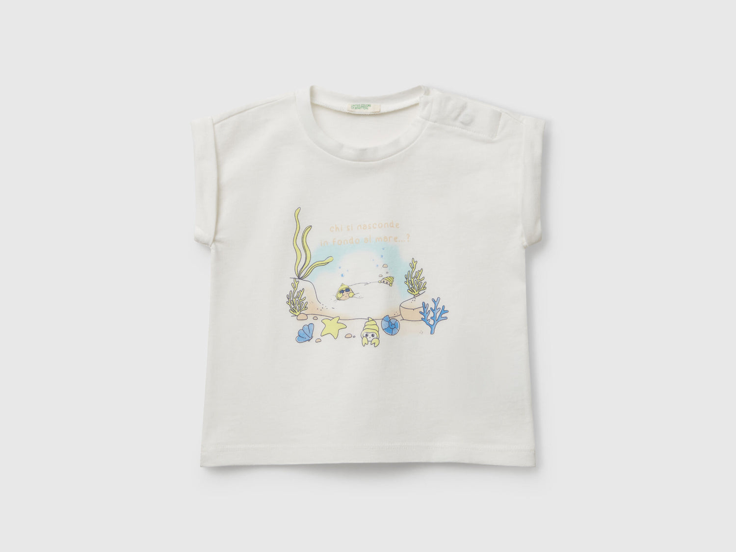 Benetton_Short Sleeve T-Shirt with Print_3I1XA106A_074_01