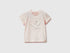 Benetton Soft Pink Newborn T-Shirt with Organic Cotton Application SKU: 3I1XA106X_35P Image 01