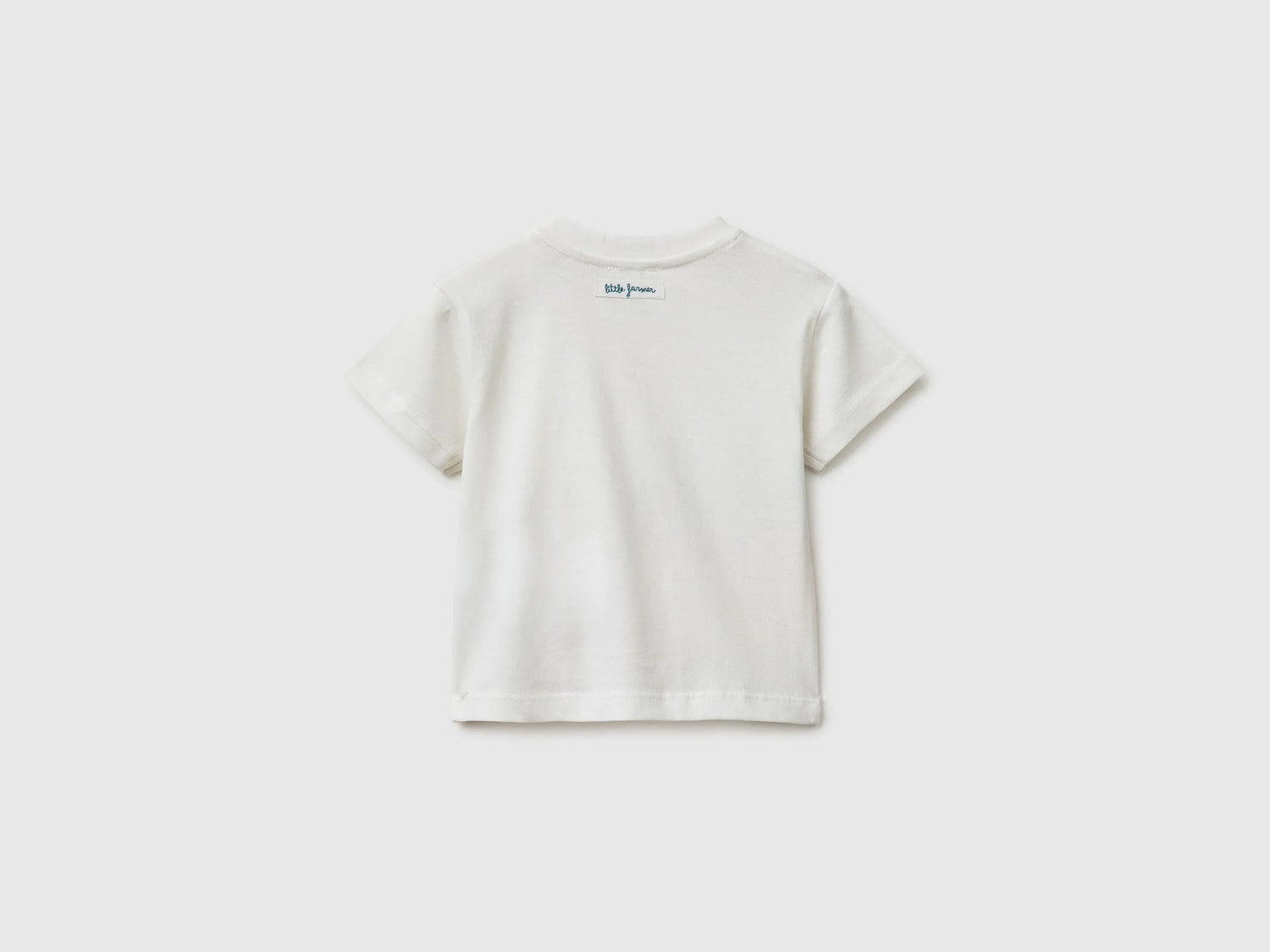 Benetton Creamy White Boys Animal Print T-Shirt SKU: 3I1XA1077_901 Image 02