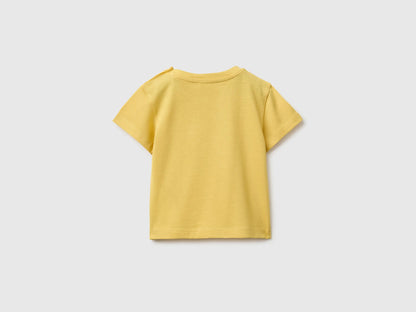 Benetton Yellow Baby Animal Print T-Shirt SKU: 3I1XA1078_22R Image 02