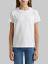 Benetton White Girls Pure Cotton T-Shirt SKU: 3I1XC109V_101 Image 00