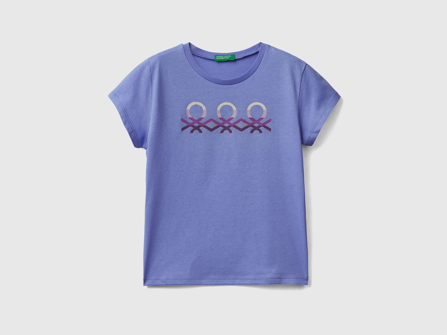 T Shirt With Glittery Logo In Organic Cotton_3I1Xc10Aj_1W2_01