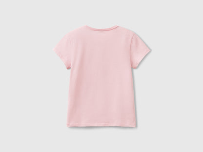 Benetton_T-Shirt with Glittery Logo in Cotton_3I1XC10MZ_09J_02