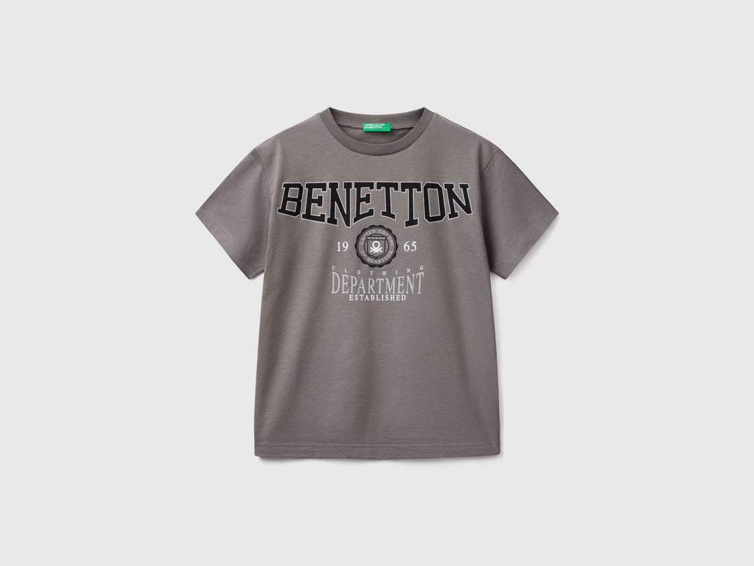 Benetton_Short Sleeve T-Shirt in 100% Cotton_3I1XC10N3_00W_01