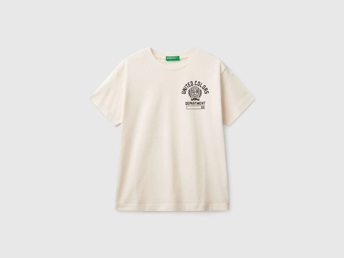Benetton_Short Sleeve T-Shirt in 100% Cotton_3I1XC10N3_0R2_01