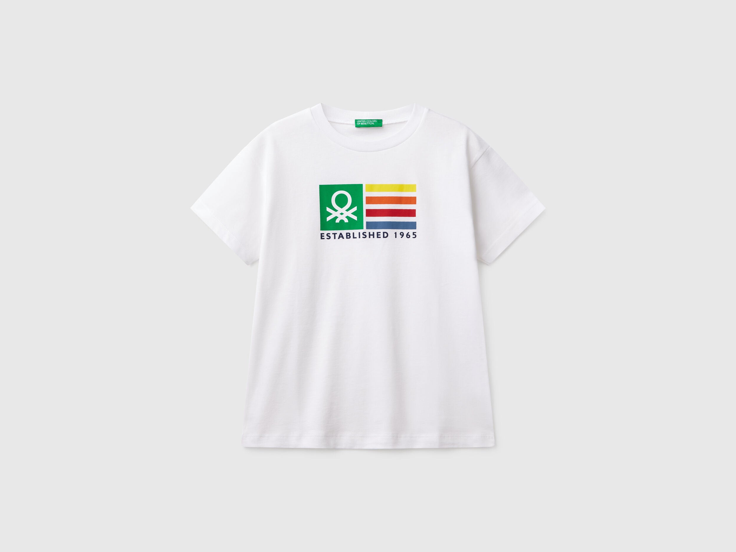 Benetton_Short Sleeve T-Shirt in 100% Cotton_3I1XC10N3_101_01
