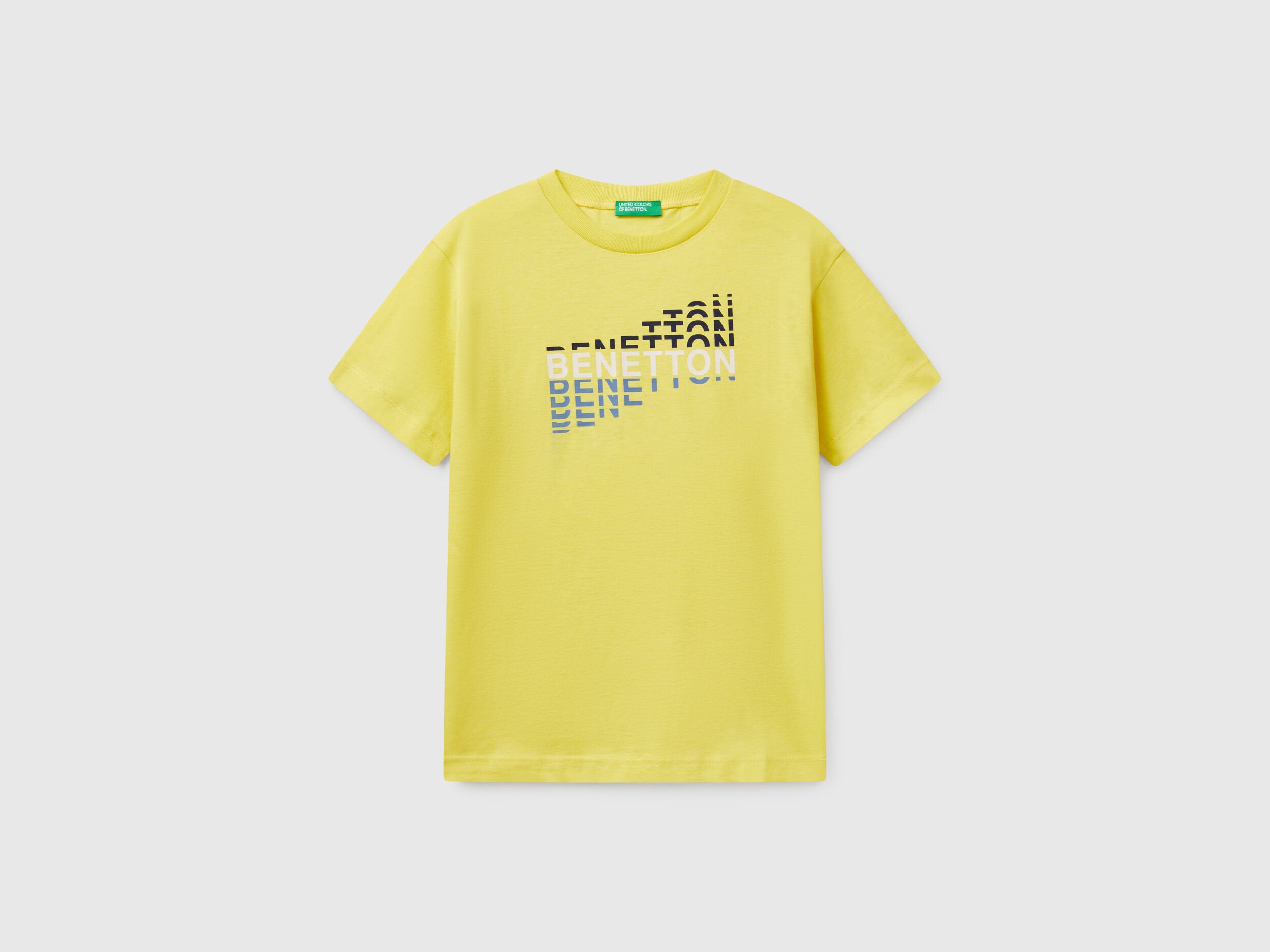 Benetton_Short Sleeve T-Shirt in 100% Cotton_3I1XC10N3_1T1_01