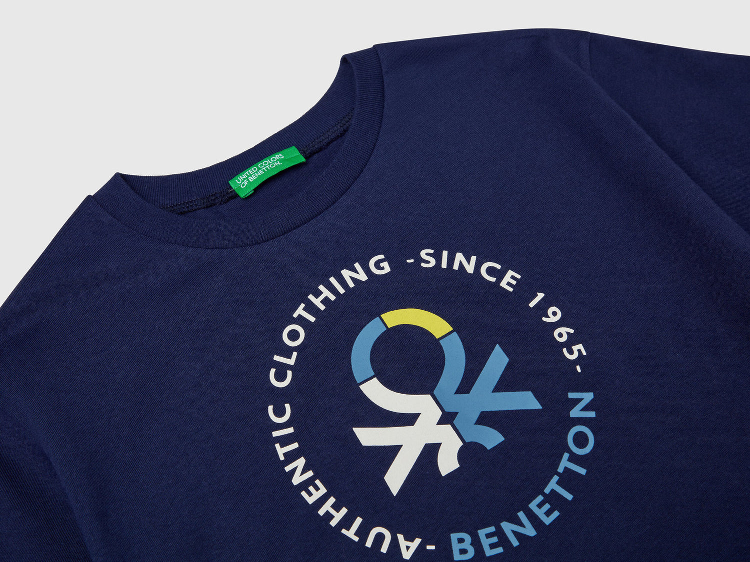 Benetton_Short Sleeve T-Shirt in 100% Cotton_3I1XC10N3_252_03