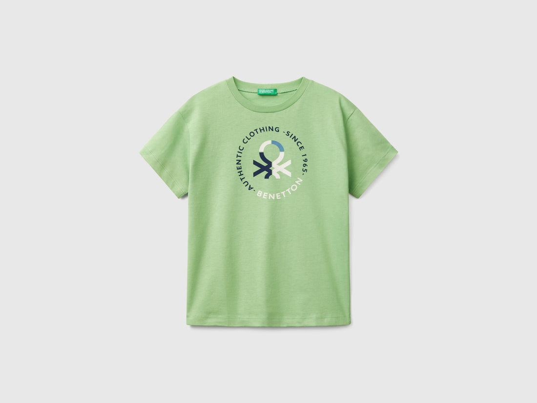Benetton_Short Sleeve T-Shirt in 100% Cotton_3I1XC10N3_2P7_01