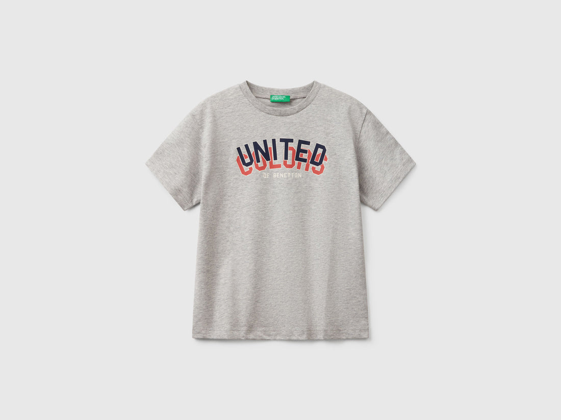 Benetton_Short Sleeve T-Shirt in 100% Cotton_3I1XC10N3_501_01