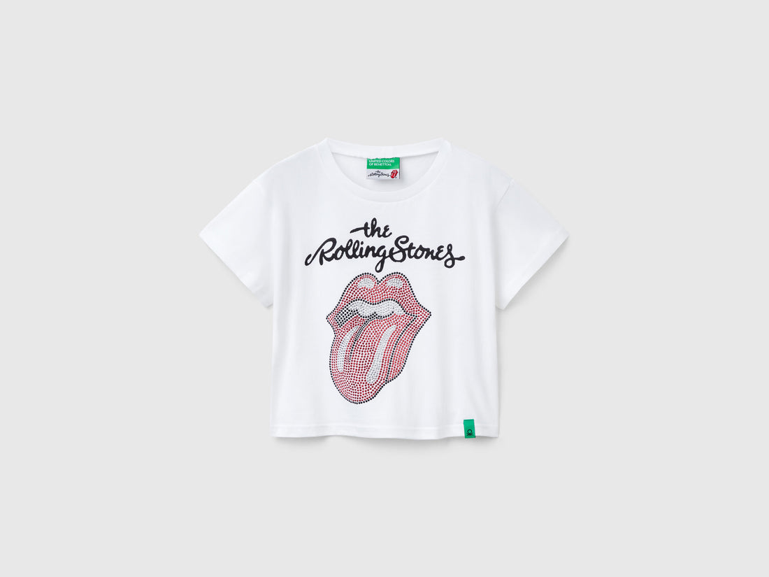 Benetton_"The Rolling Stones" Cropped T-Shirt_3I1XC10NW_101_01