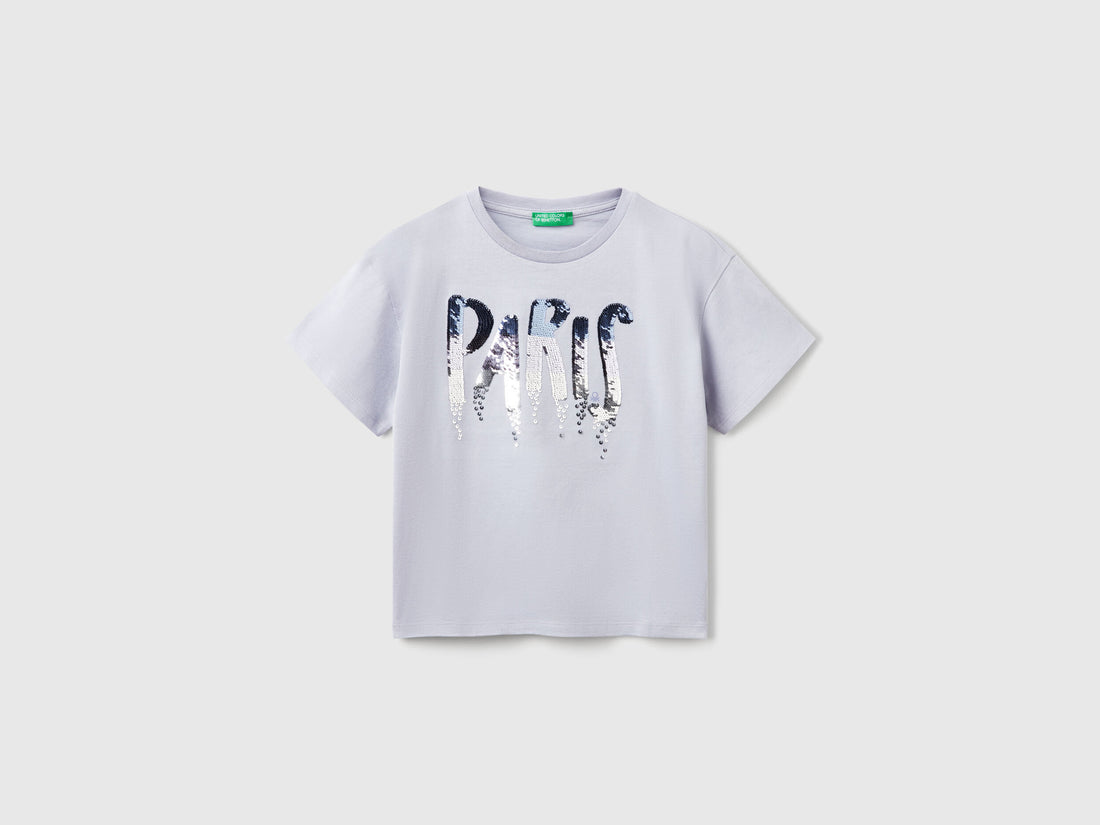 Benetton_T-Shirt with Print and Sequins_3I1XC10NY_2M2_01