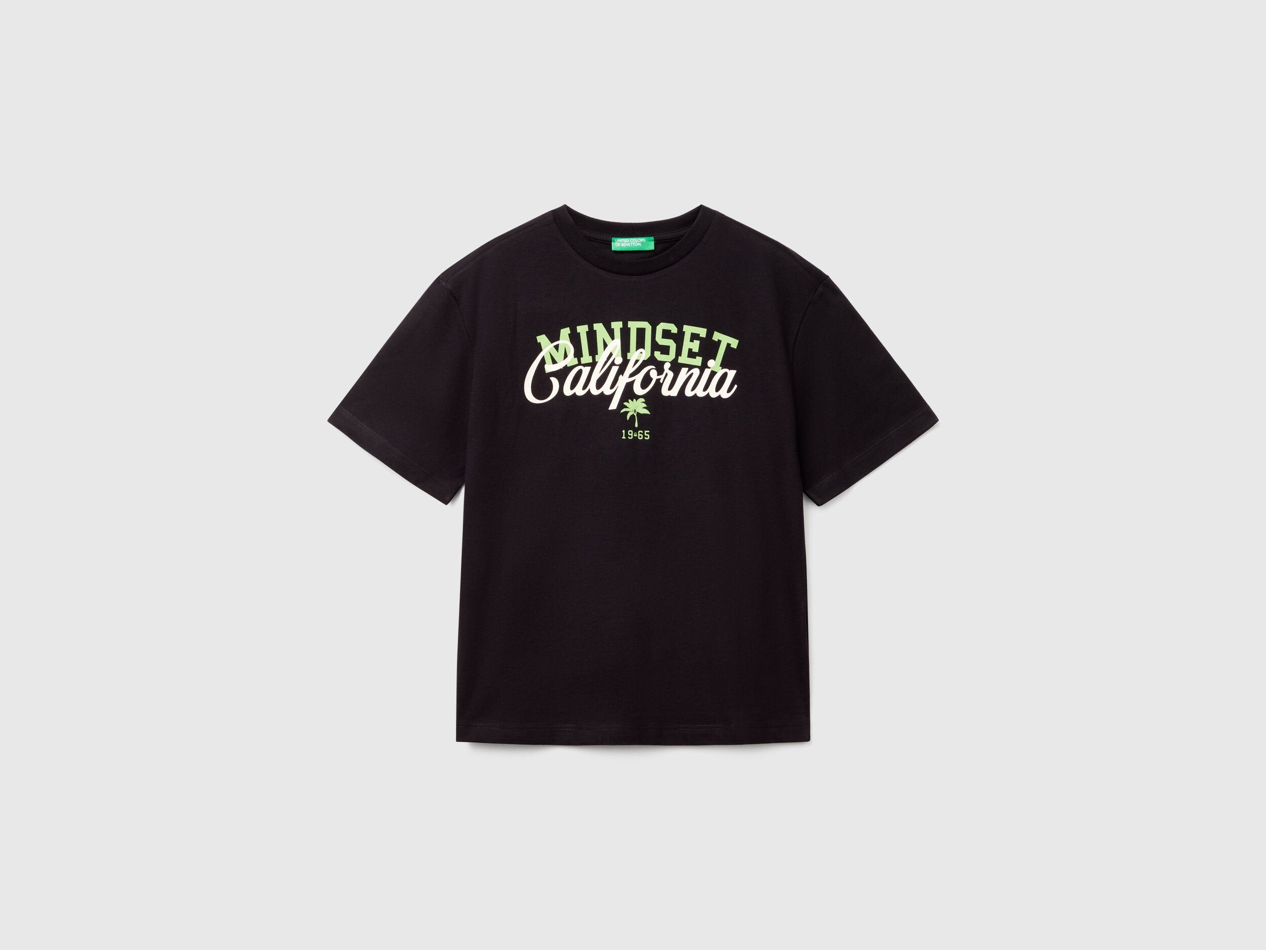 Benetton_Short Sleeve T-Shirt in Organic Cotton_3I1XC10O4_100_01