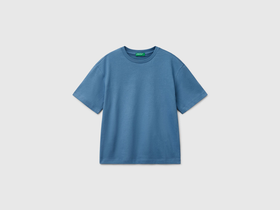 Benetton_Short Sleeve T-Shirt in Organic Cotton_3I1XC10O4_11W_01