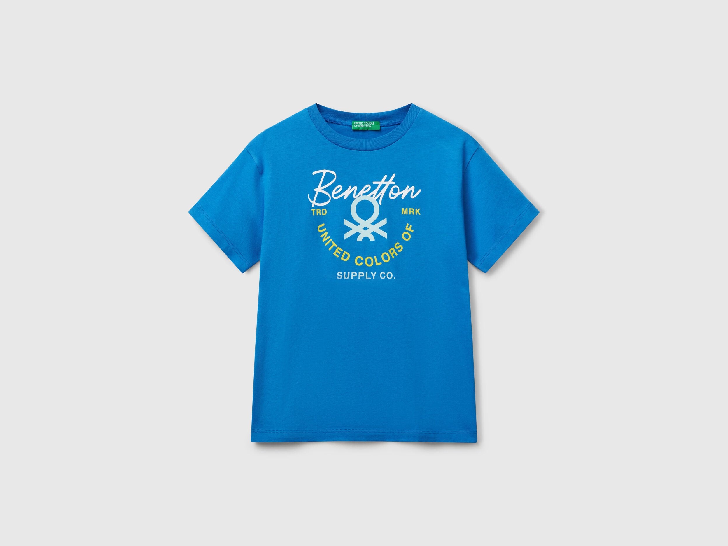 Benetton_T-Shirt with Logo_3I1XC10OO_05Q_01