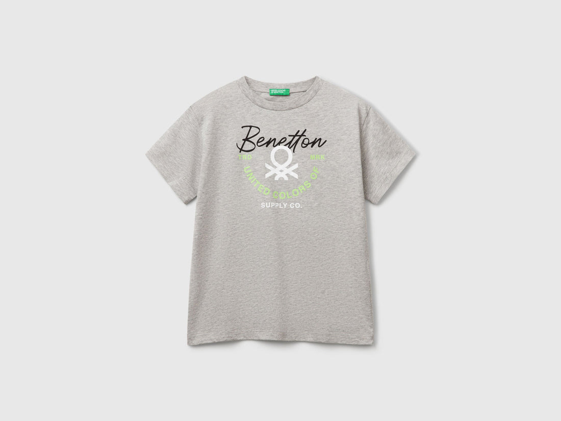Benetton_T-Shirt with Logo_3I1XC10OO_501_01