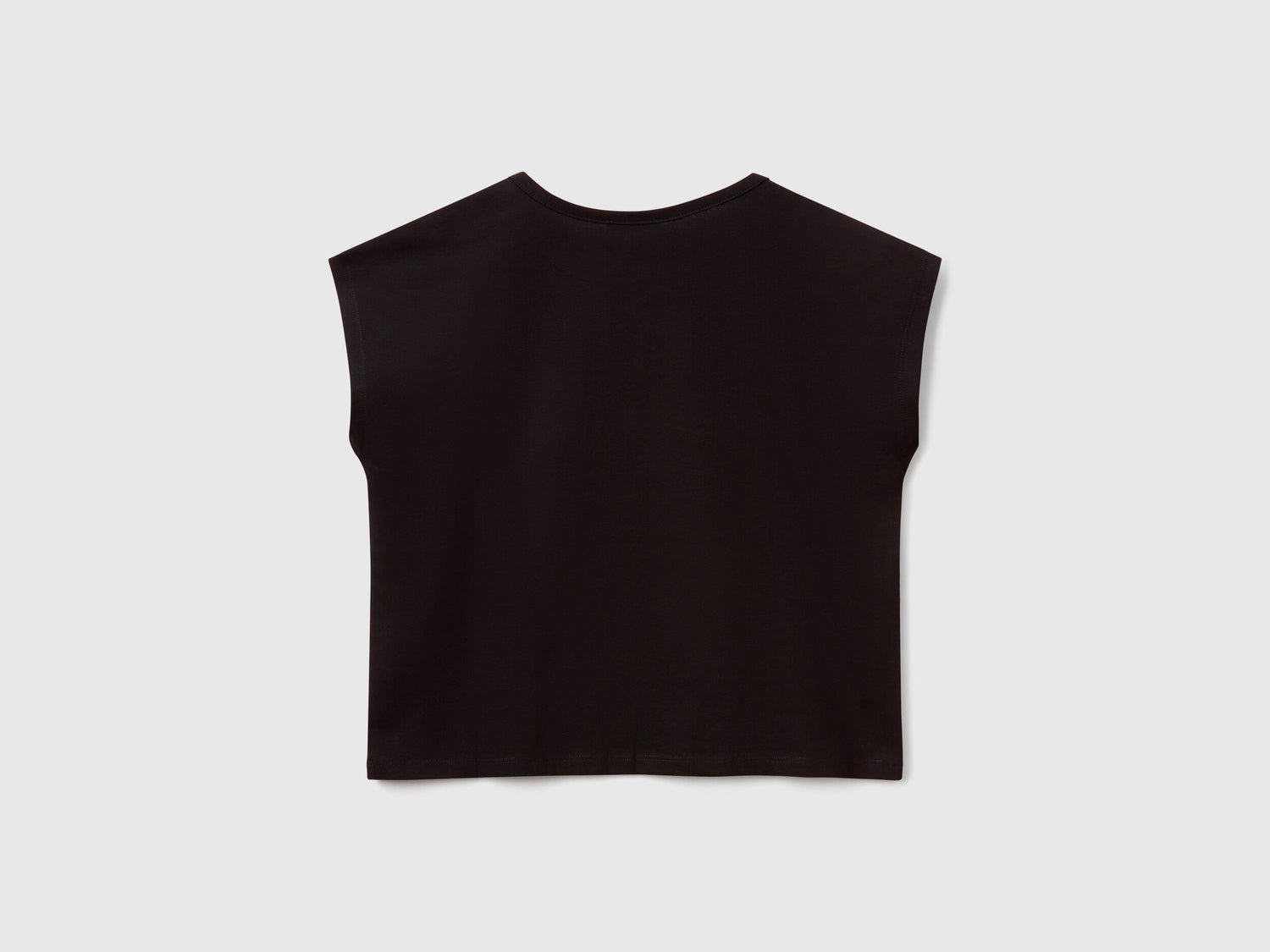 Benetton_T-Shirt with Print and Sequins_3I1XC10P0_100_02