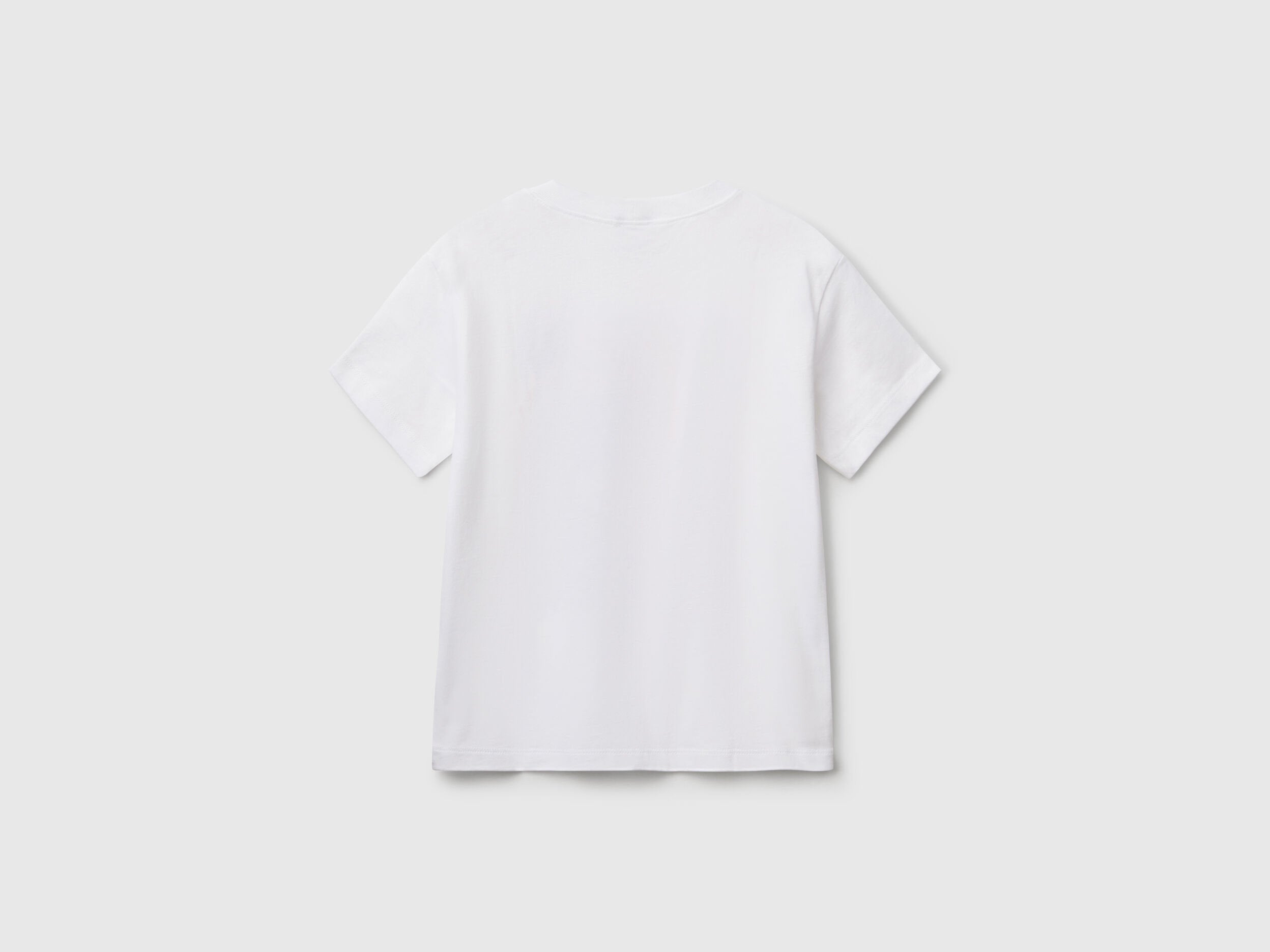 Benetton_Cotton T-Shirt with Print_3I1XC10P7_101_02