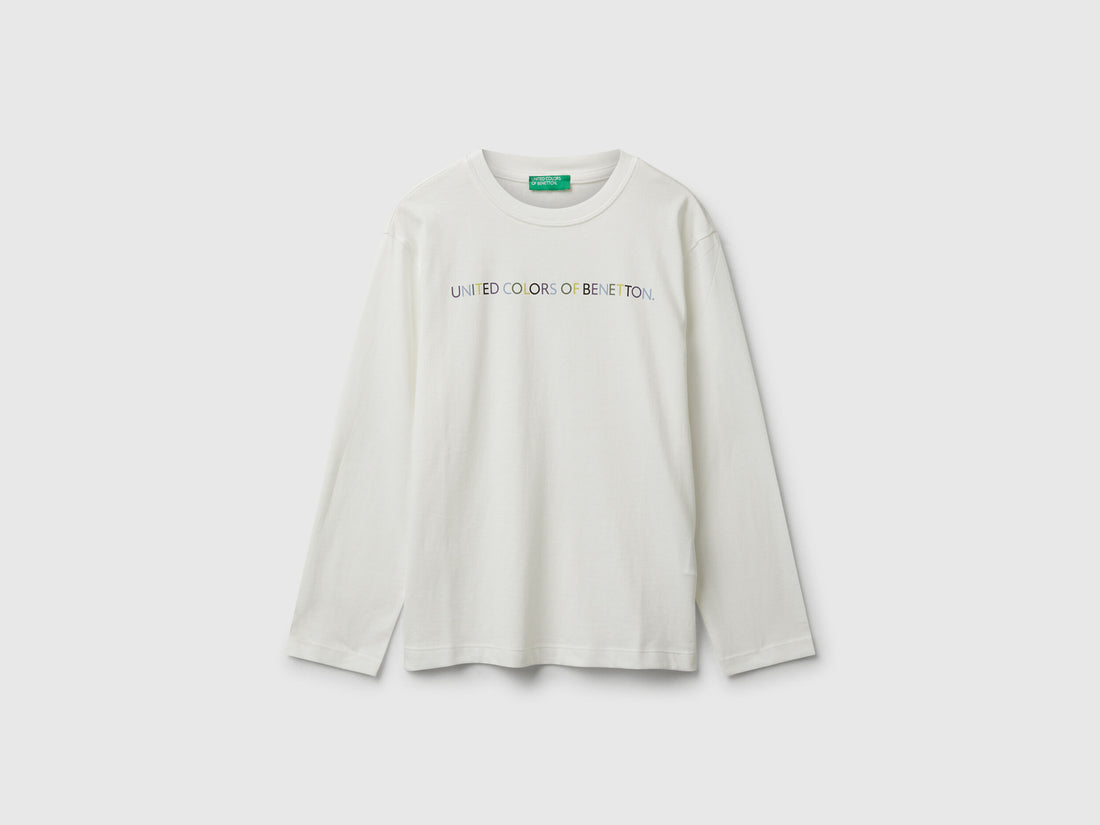 Benetton_Creamy White_Cotton T-Shirt_3I1XC10Q3_074_01