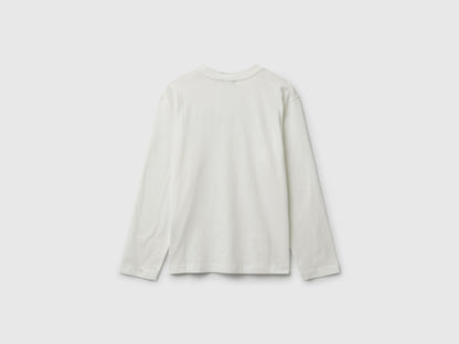 Benetton_Creamy White_Cotton T-Shirt_3I1XC10Q3_074_02