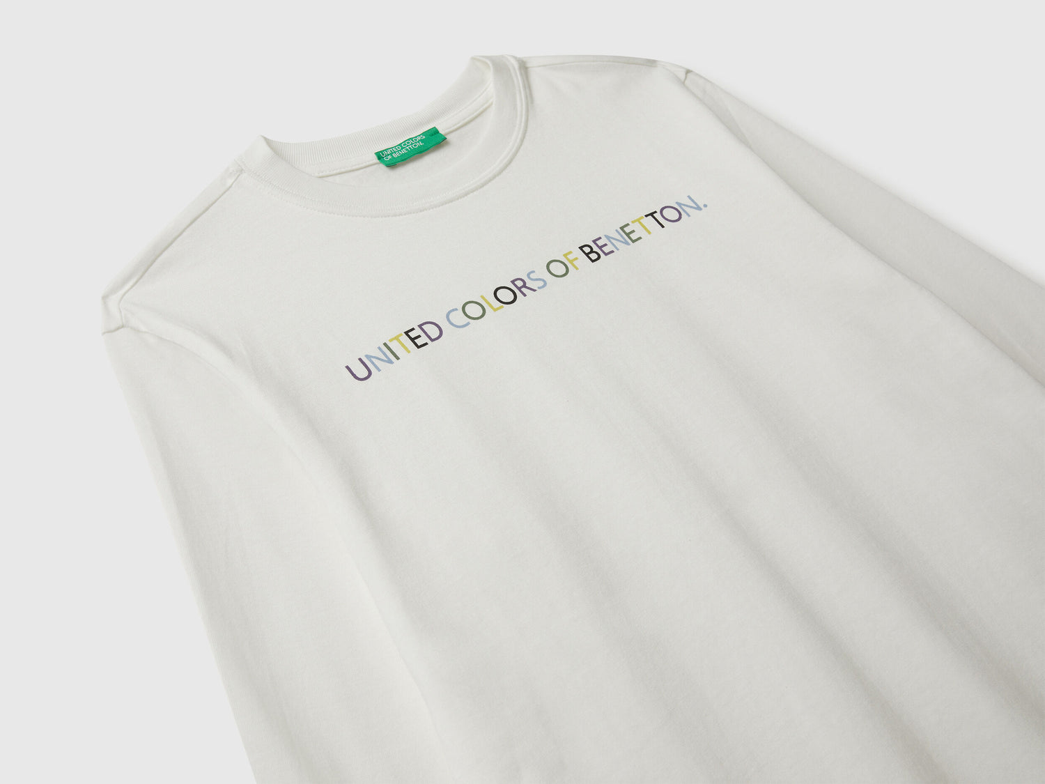 Benetton_Creamy White_Cotton T-Shirt_3I1XC10Q3_074_03